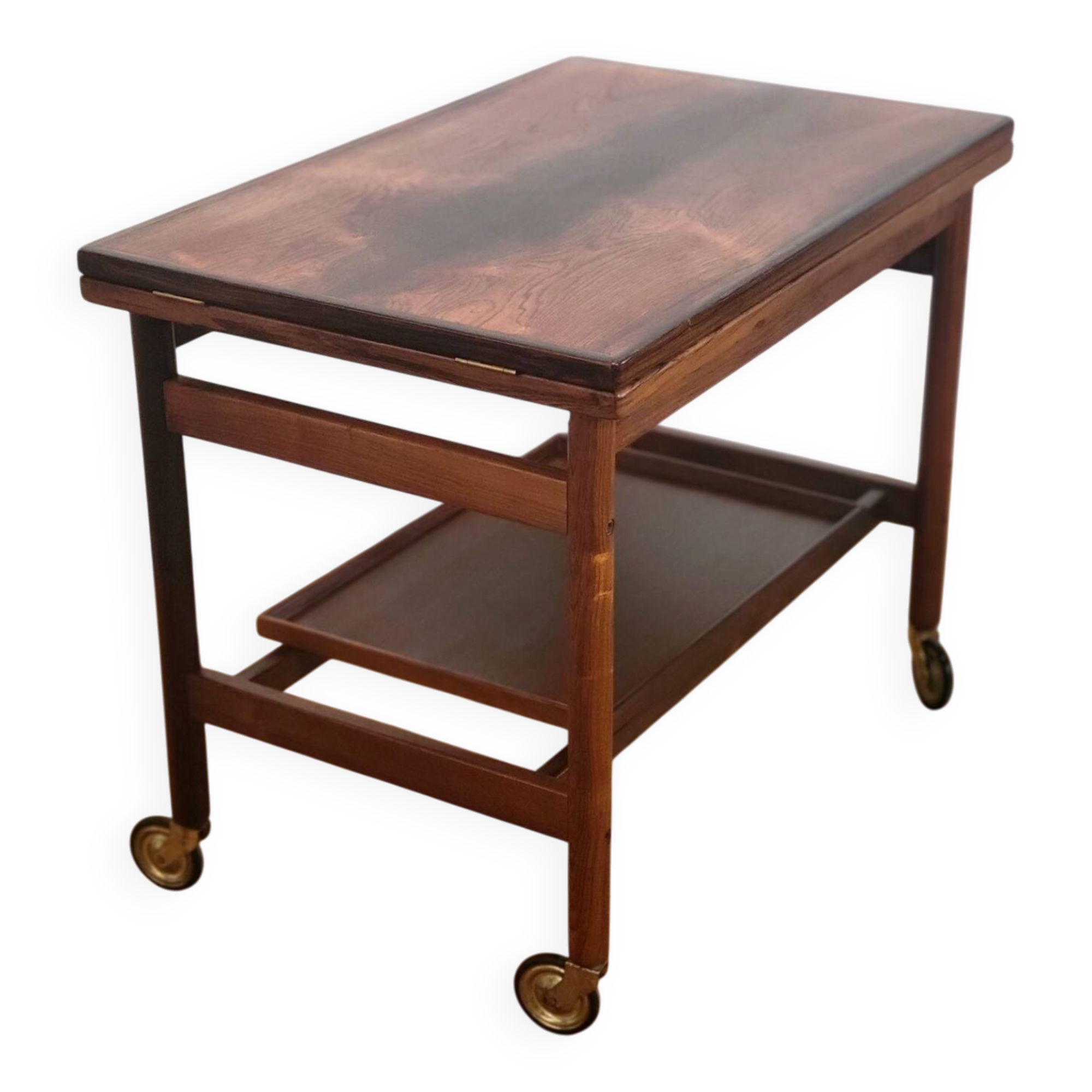 Extendable Danish design trolley by Kurt Østervig for Jason Møbler in rosewood