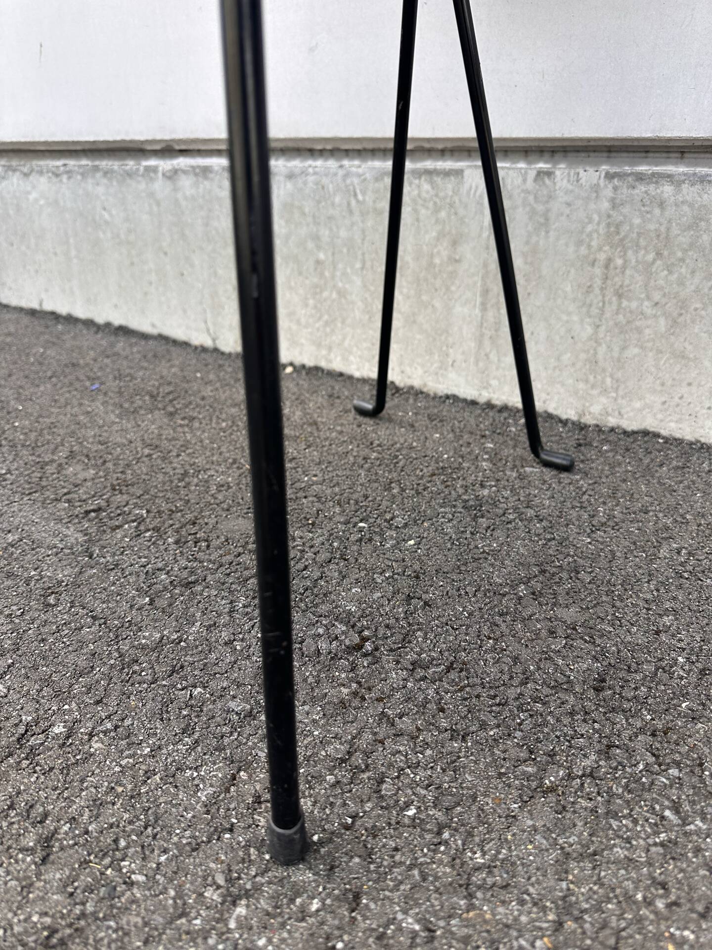 Set of 4 Lübke chairs in black leather, premium version – Germany, 1960