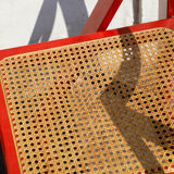 Pair folding canne chairs Bazzani 1960