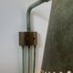Vintage adjustable wall lamp, brass and patinated green, Italy 1950