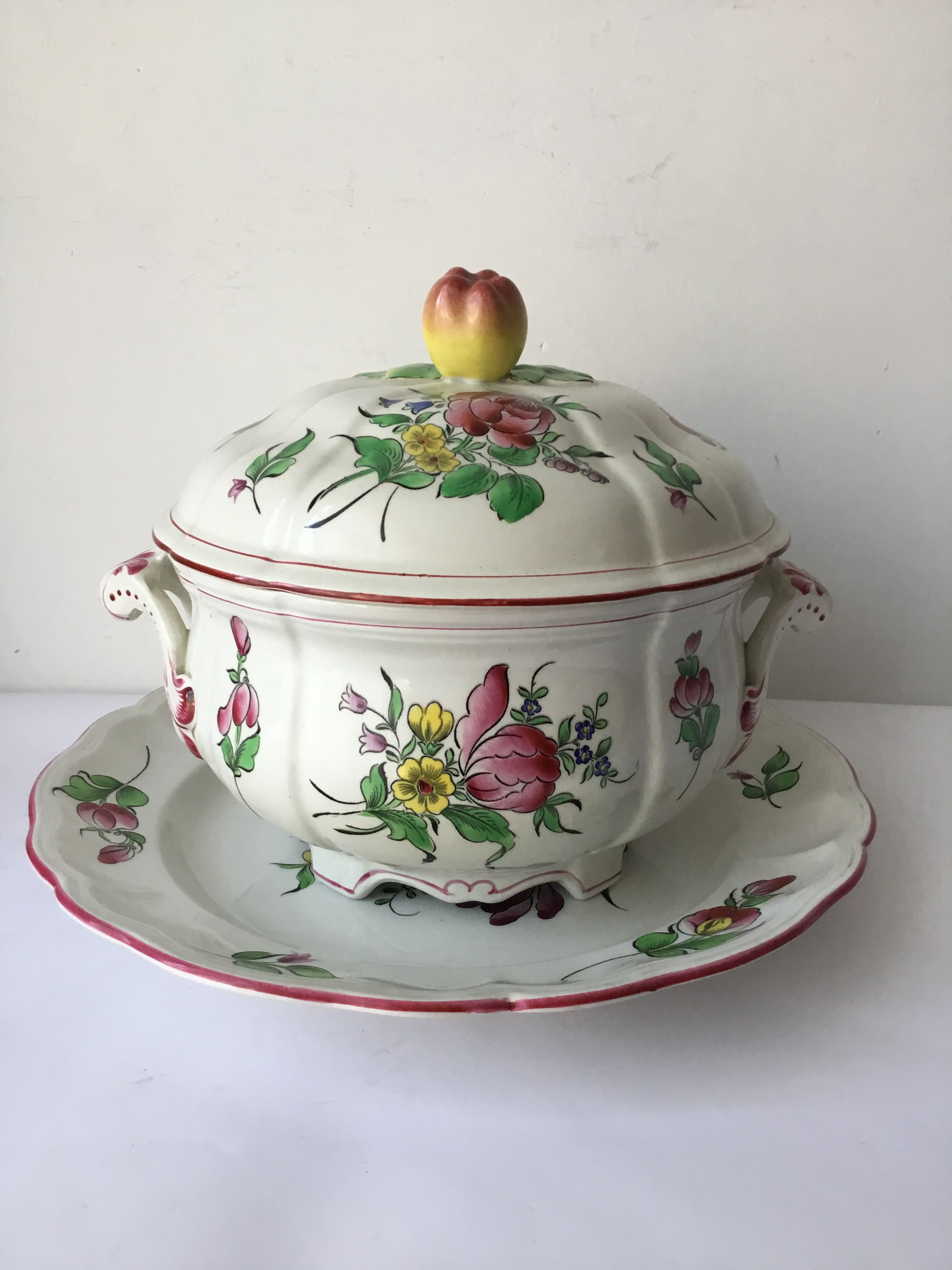Dish and soup Lunéville old model Reverbere