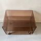 Smoked plexiglass TV/HiFi unit by M. Dumas for Roche Bobois, 1970