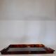 Pair of vintage trays in briar effect lucite