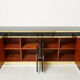 Black lacquered and brass inlade by J.C. Mahey 70s