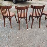 5 Thonet wooden bistro chairs