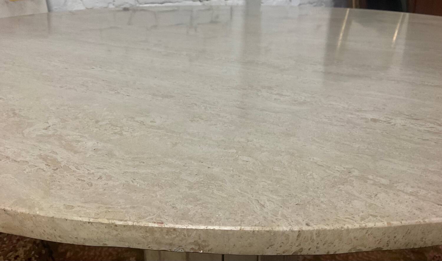 Jean Charles travertine dining table for Roche Bobois 1970s
