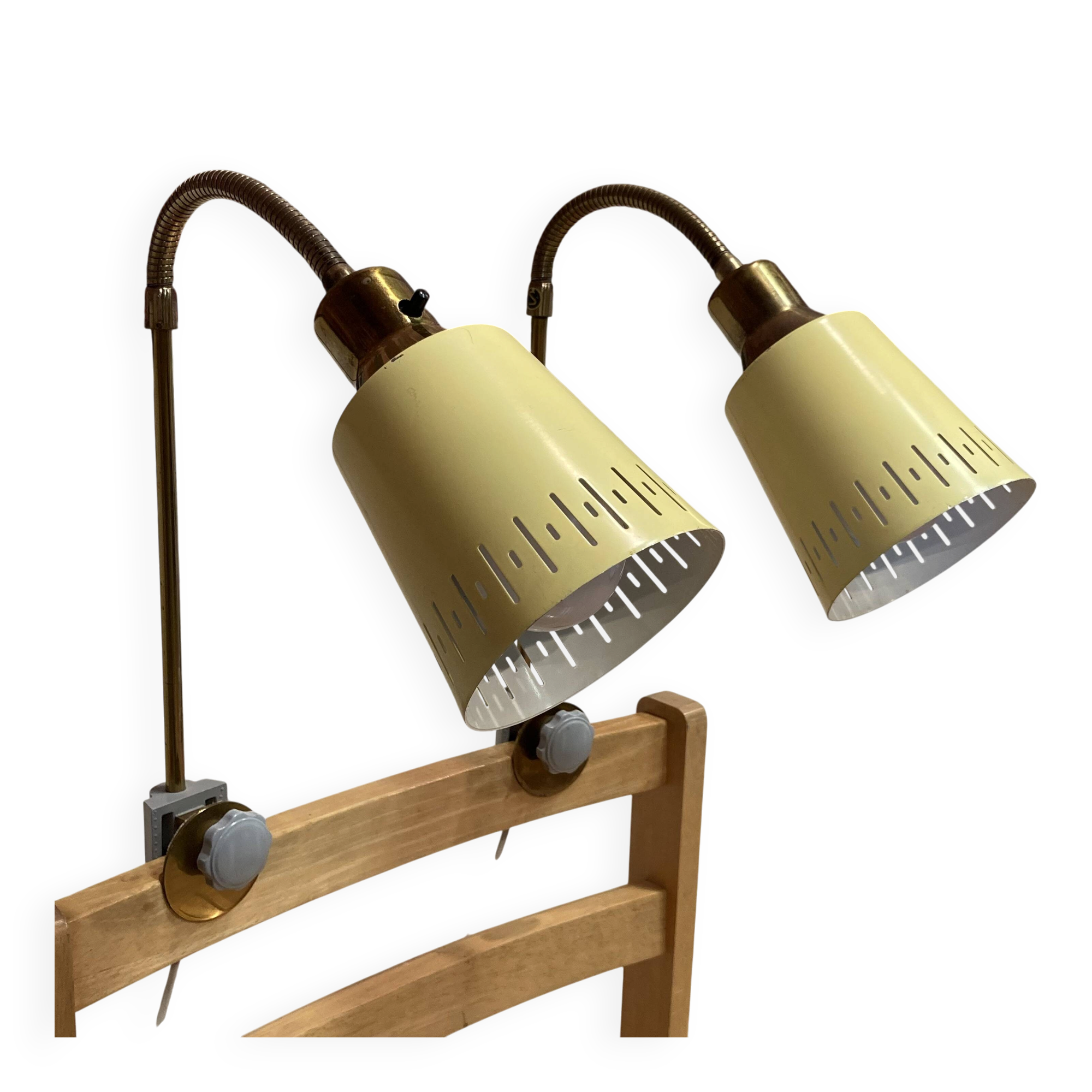 Paire d'appliques 1950 design scandinave.