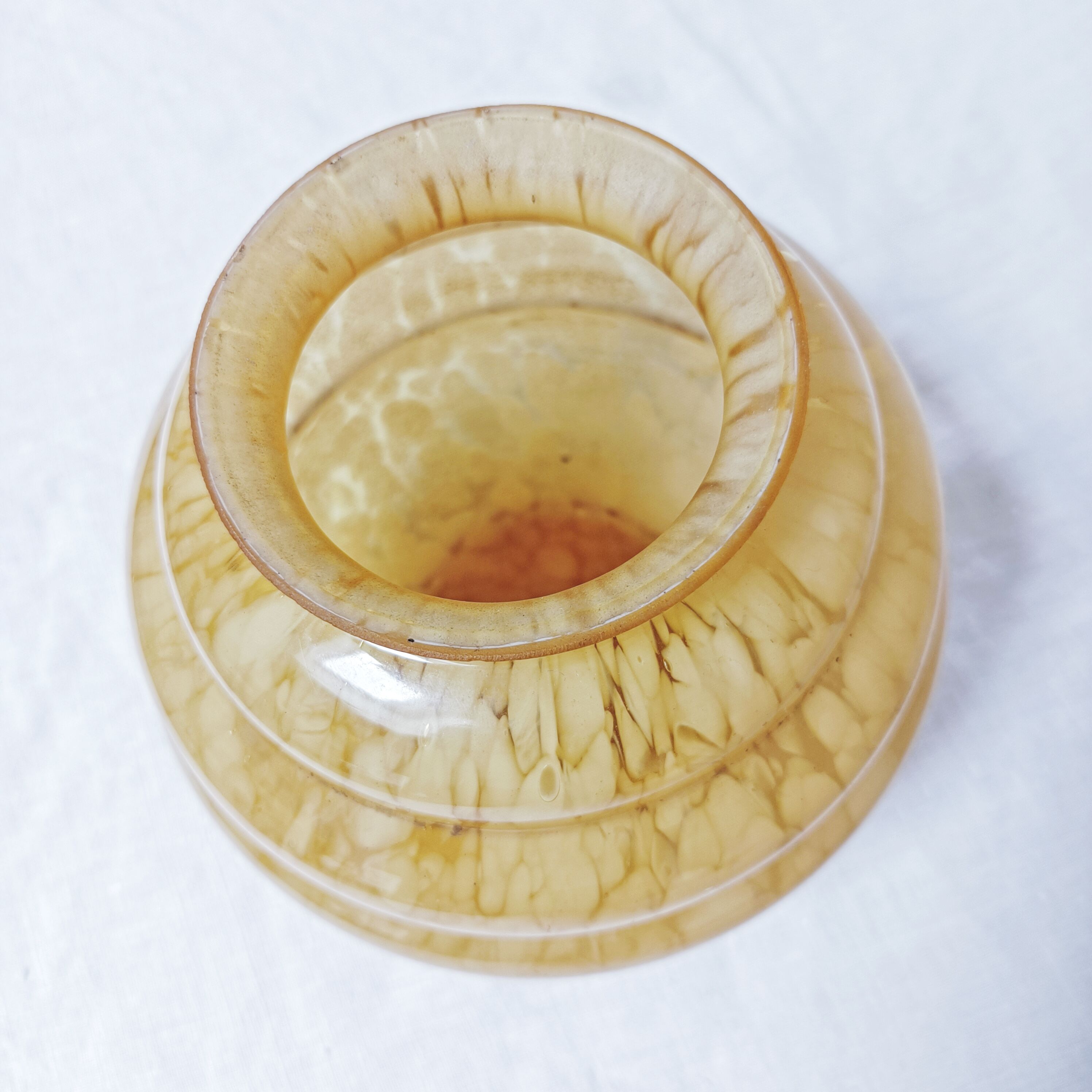 Clichy glass round vase