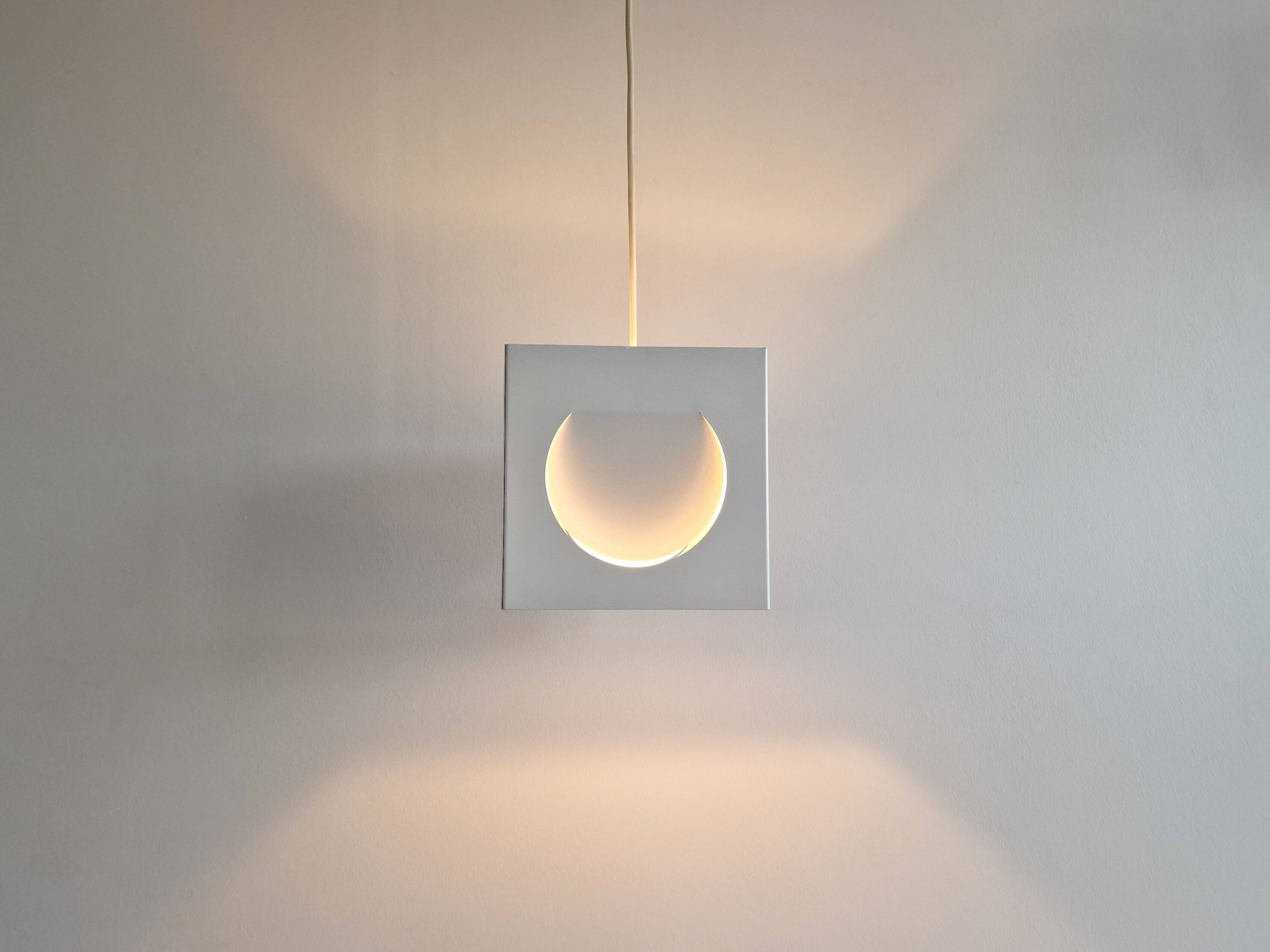 White metal pendant lamp by Shogo Suzuki for Orno, Finland 1960's