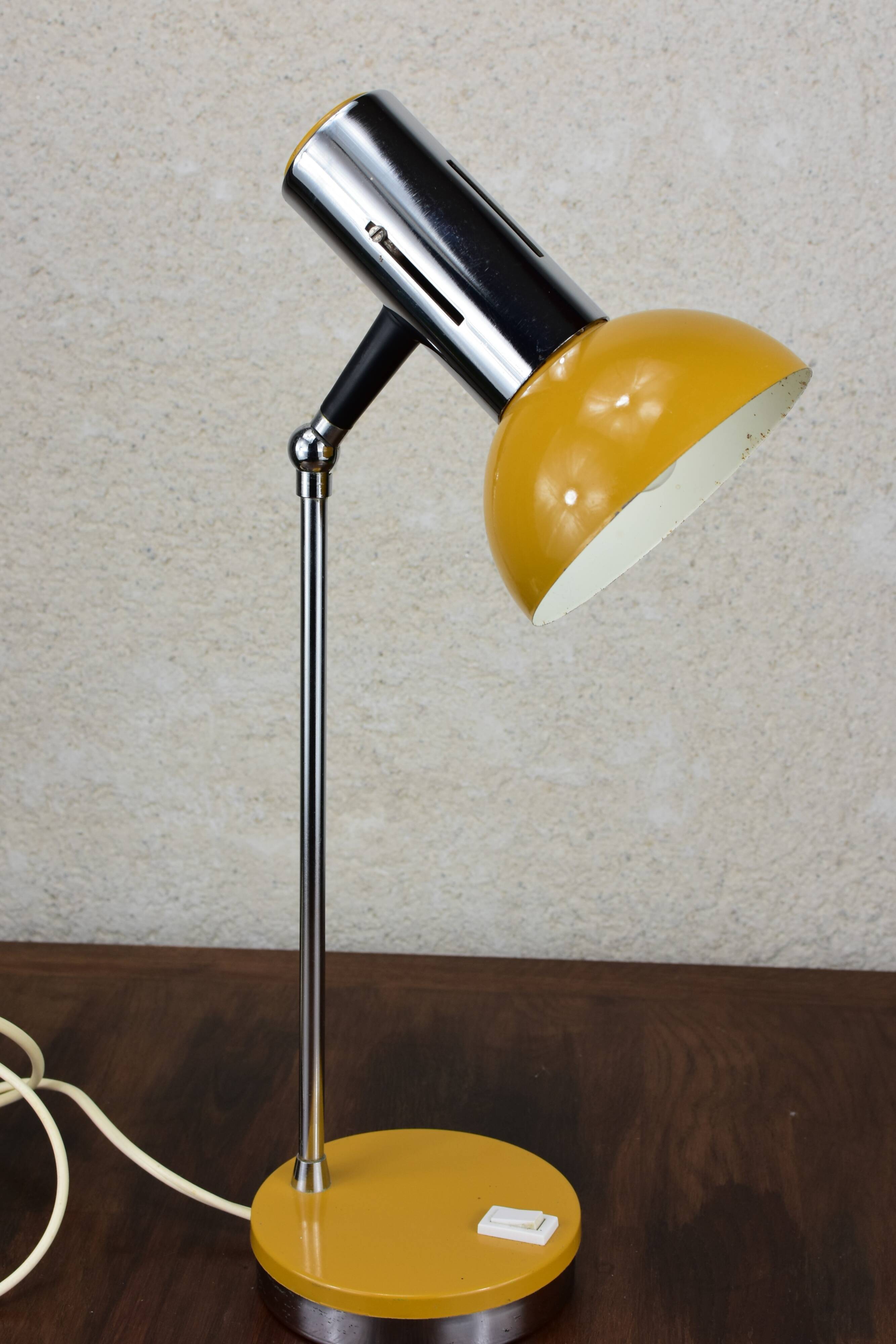 vintage mustard lamp