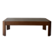 Vintage coffee table in elm and smoked glass, Maison Regain 1970
