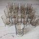 17 vintage stemmed glasses in smoked glass