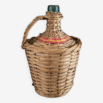 Demijohn dressed in rattan