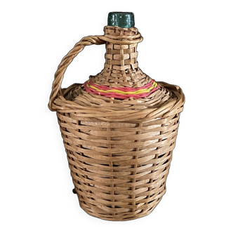 Demijohn dressed in rattan