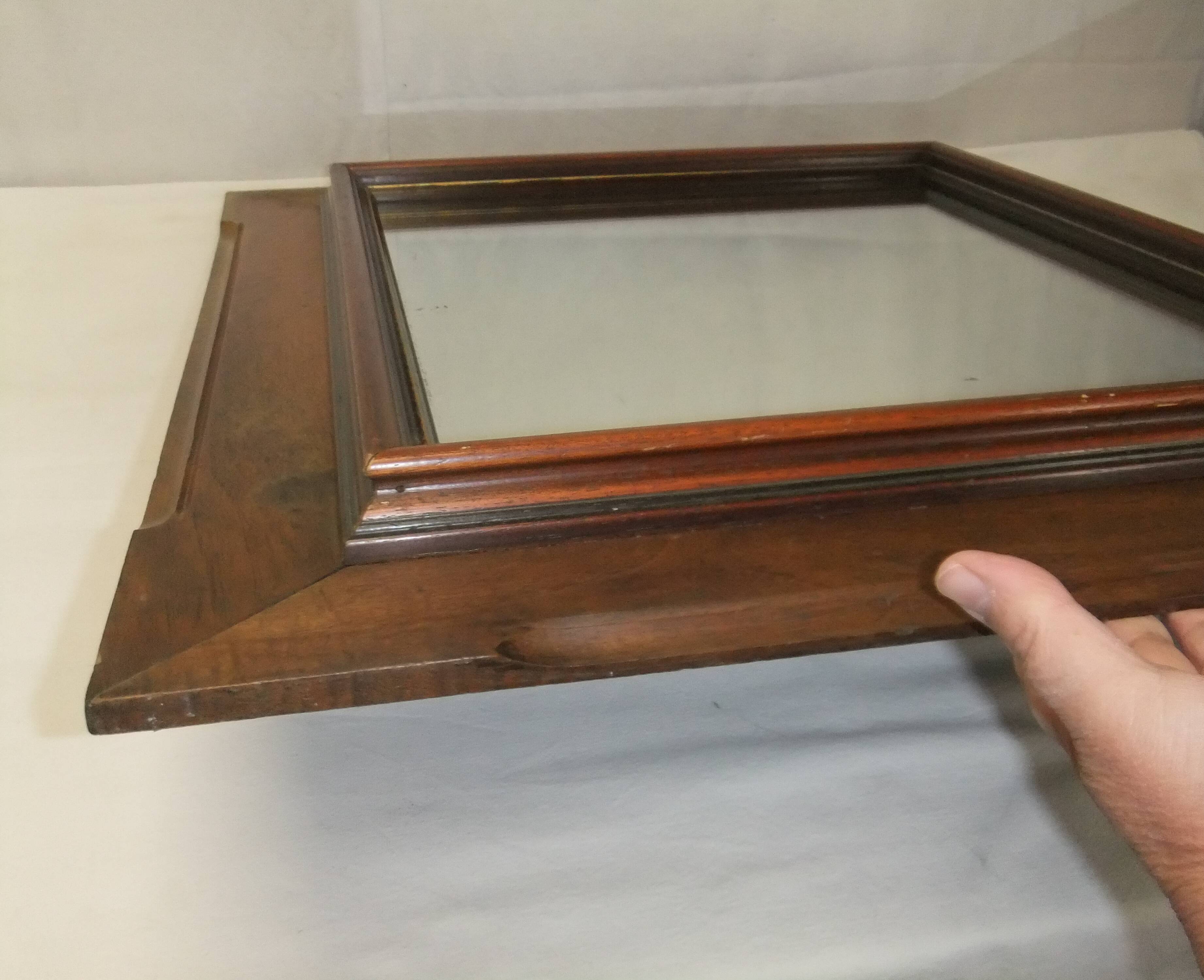 Louis Philippe 69cm silver-plated wooden mirror with gilded thread to hang