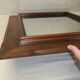 Louis Philippe 69cm silver-plated wooden mirror with gilded thread to hang