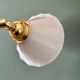 Vintage wall lamp with white opaline glass shade
