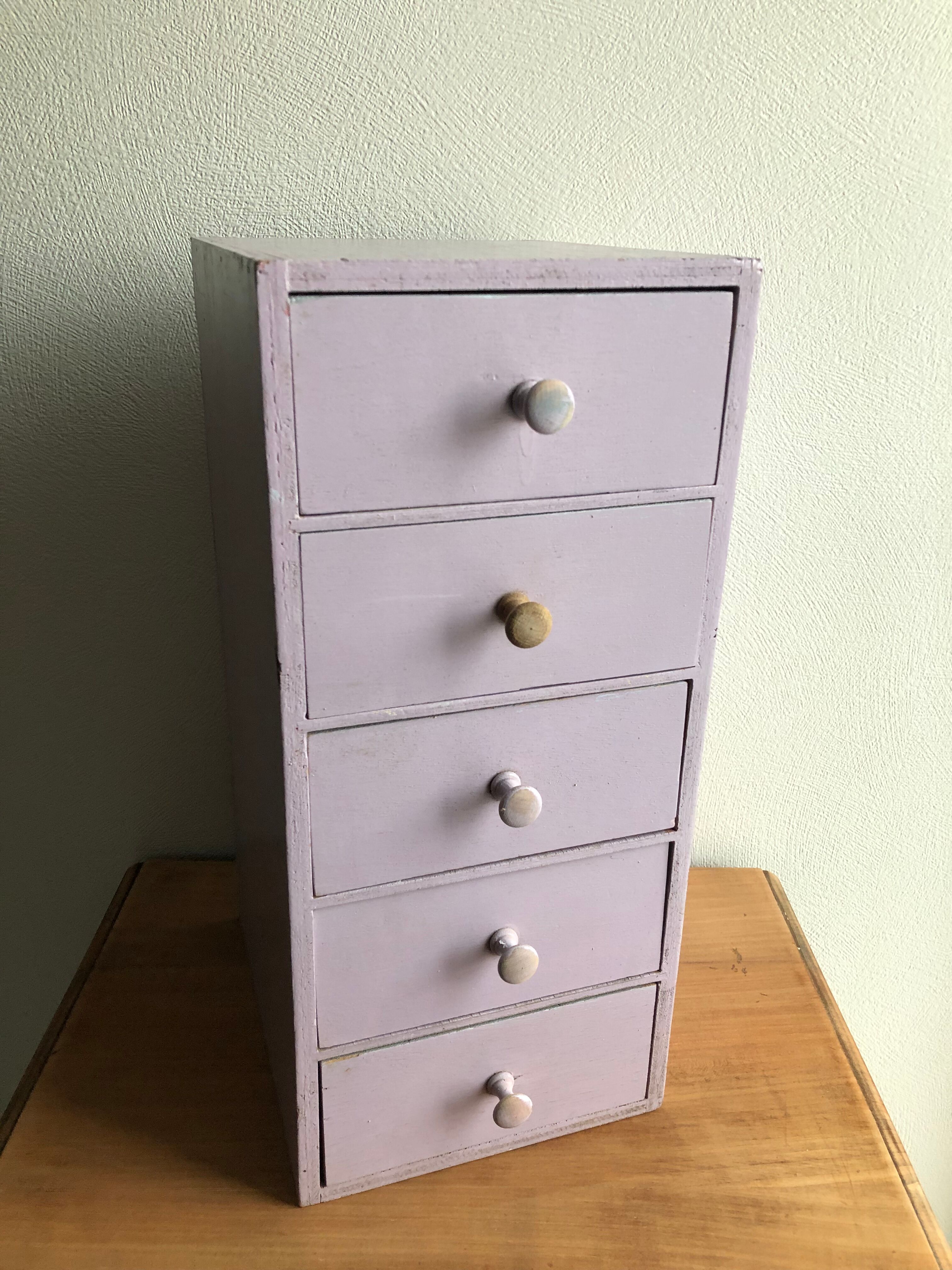 Storage locker wooden drawers
