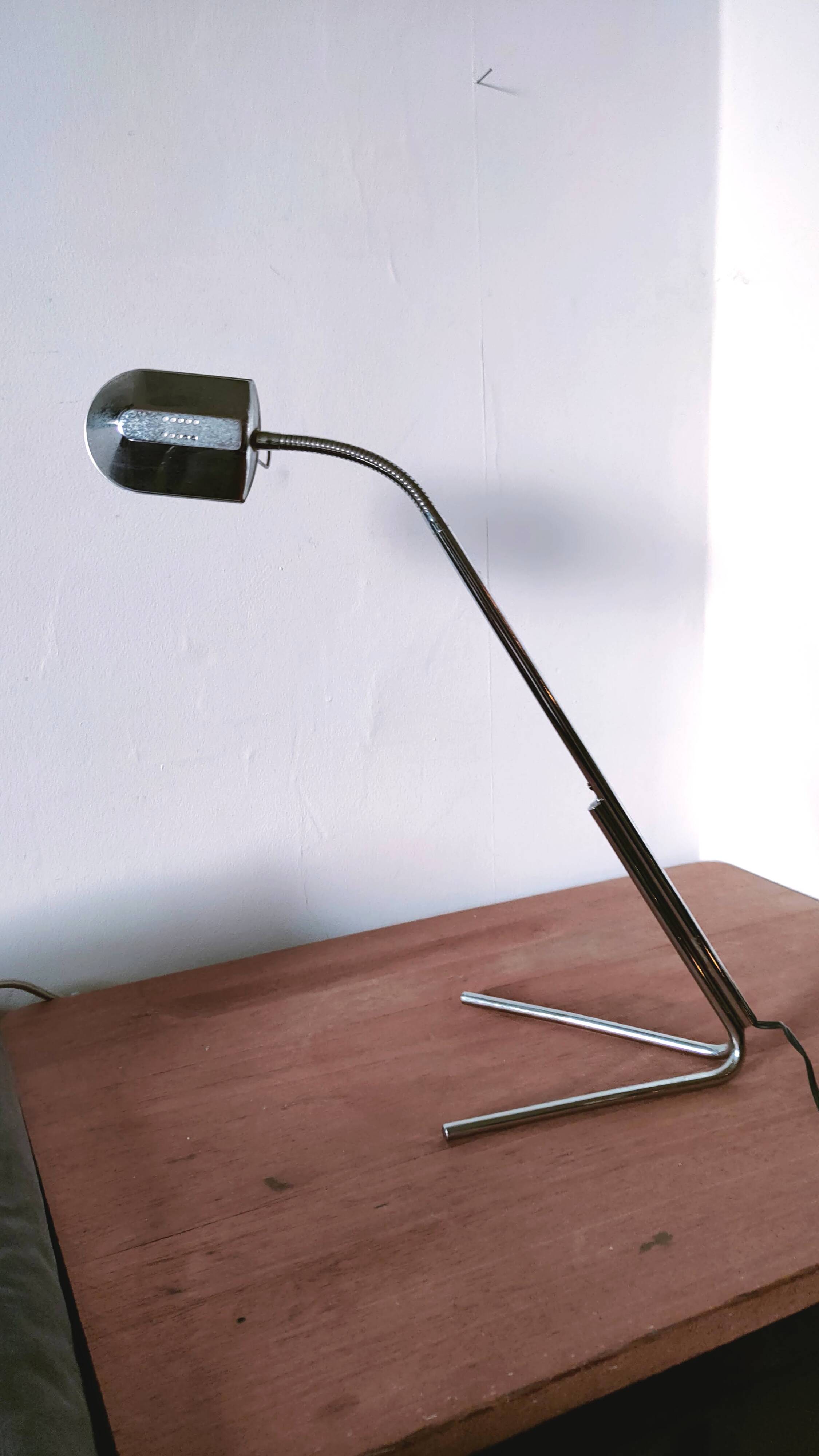 Modernist steel lamp