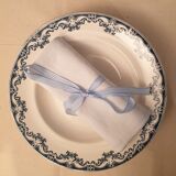 Suite of 7 Longwy hollow plates