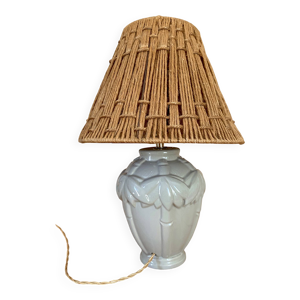 Lampe céramique, câble - corde