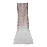 Vintage Turkish hallway rug 92x380 cm