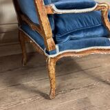 Pair Of Armchairs For Queen Louis XV, Carved “oak” Wood 18th Century