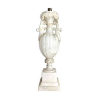 Lamp in the shape of an Amphora, Alabaster, circa 1870