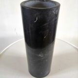 Cylindrical vase roll in black Carrara marble