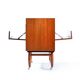 Bar Sideboard On Wheels In Mahagony & Brass, Czechoslovakia 1970