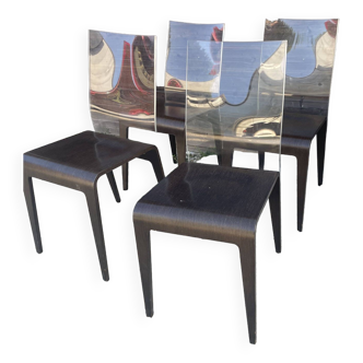 4 chaises style chaises rochebobois annéées 70