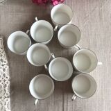 Limoge coffee service, silver fillet