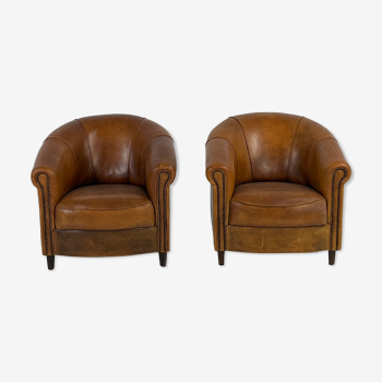 Set of 2 club armchairs