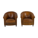 Set of 2 club armchairs