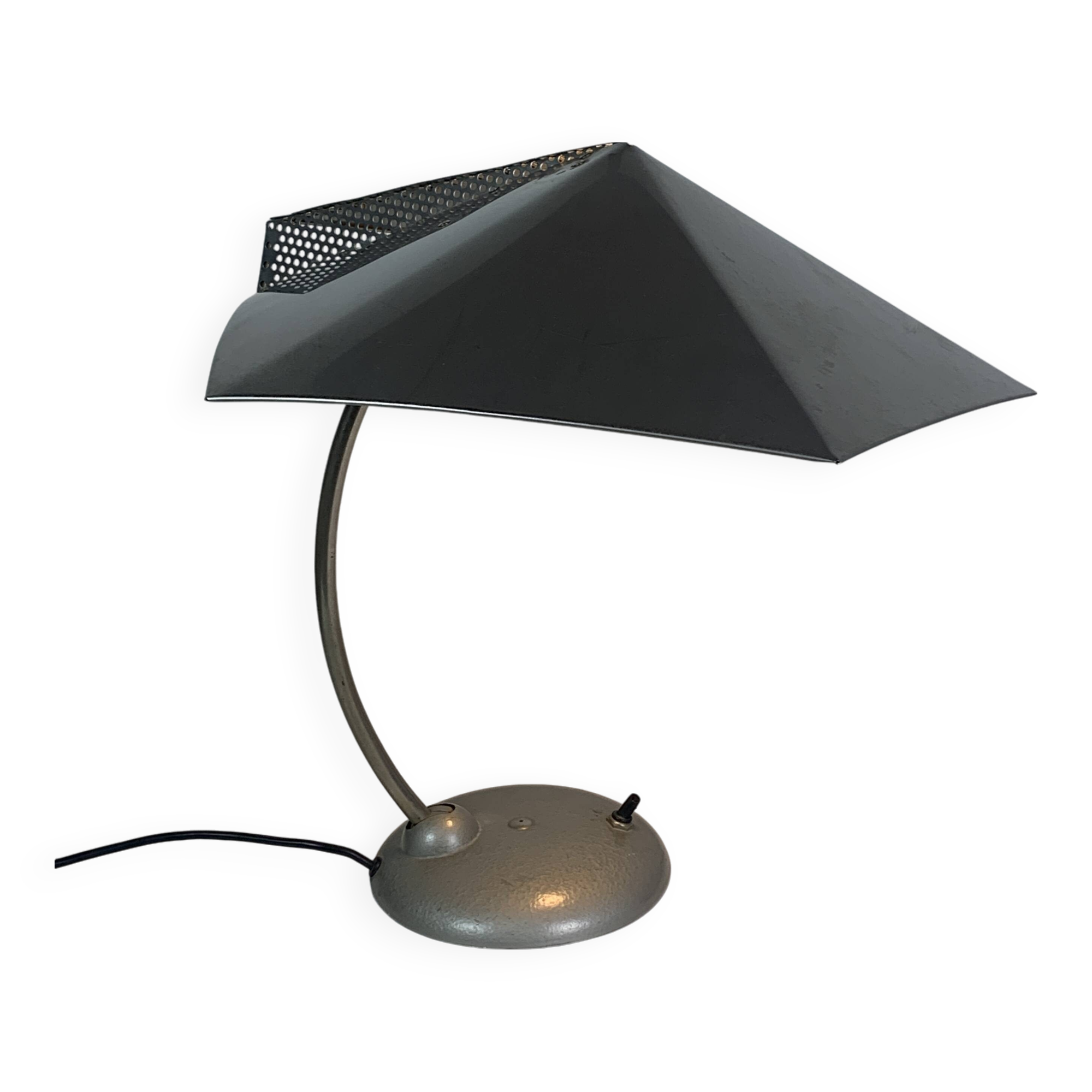Modernist metal Bauhaus desk lamp, 1960s