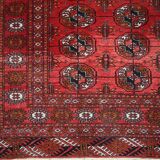 Vintage Pakistani carpet Tekke handmade 127cm x 180cm 1960s, 1C598