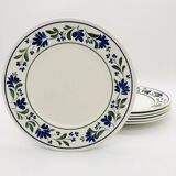 6 English dinner plates "Churchill", Staffordshire.
