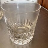 Whisky decanter and its 3 crystal glasses St Louis