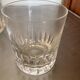 Whisky decanter and its 3 crystal glasses St Louis