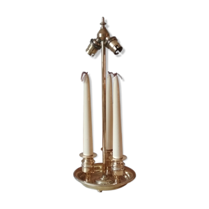 Lampe bougeoir bronze doré - 2