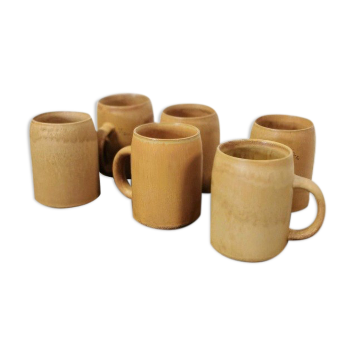 Set of 6 sandstone mugs