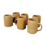 Set of 6 sandstone mugs
