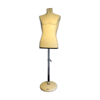 Mannequin in cream-colored lacquered resin, chromed metal stem signed General Komet, Italy, 1970s.