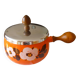 Enameled saucepan with lid 1970s