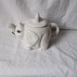 Cafetière théière éléphant en faïence