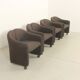 Set of four PS142 armchairs by Eugenio Gerli for Tecno, Italy, 1966.