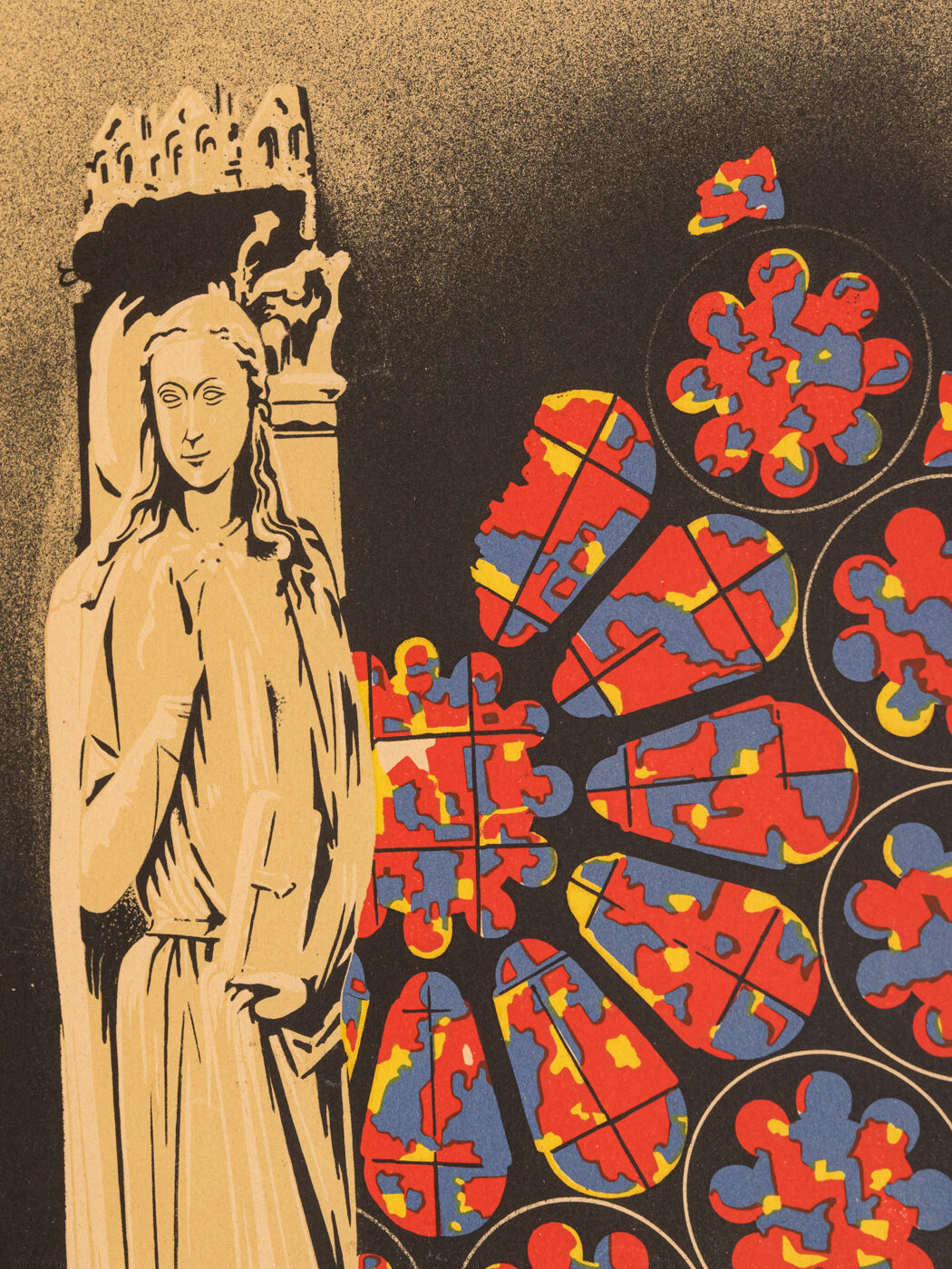 Chartres - Cathédrales de France, Art Déco Travel Poster, 86 x 123 cm