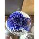 Blue and Black Murrine Sphere Pendant in Glass