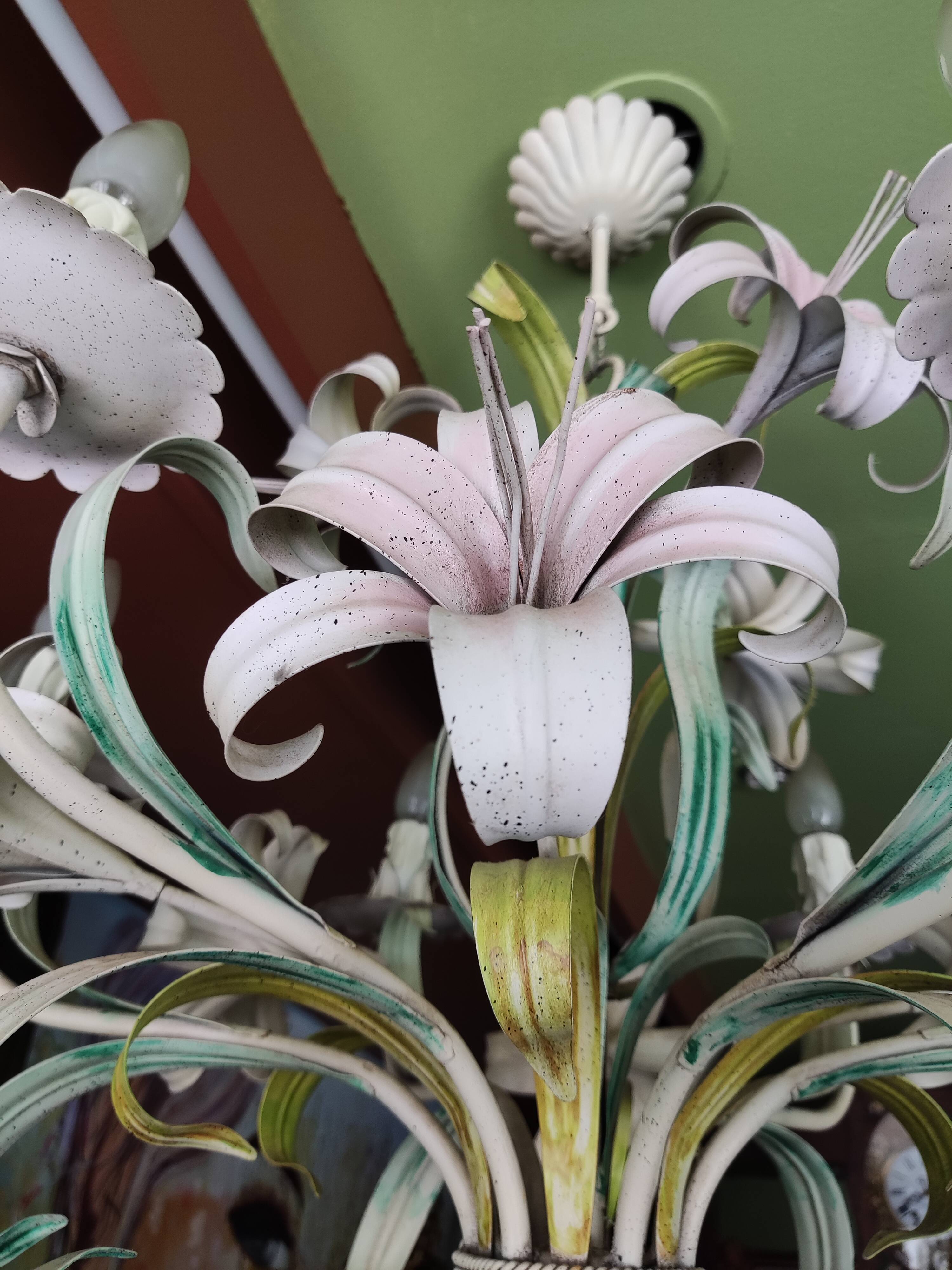 Vintage metal flower chandelier