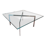 Design coffee table in glass & metal